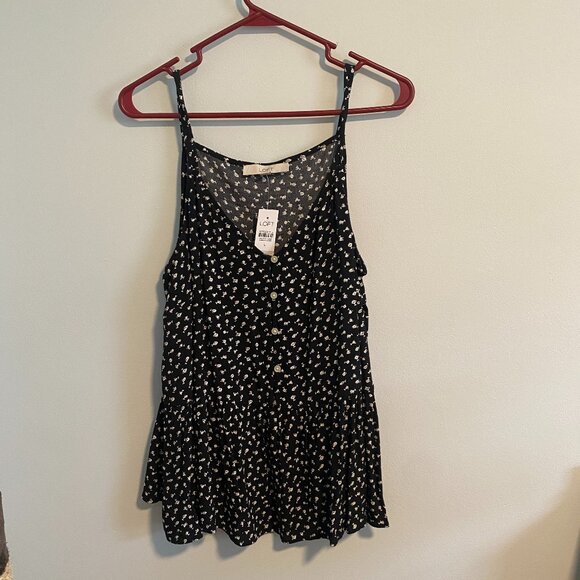 LOFT - Rose Button Peplum Cami NWT - Picture 4 of 6